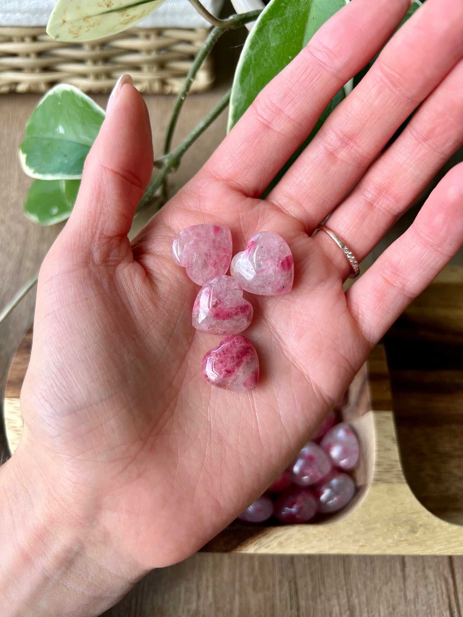 Rhodonite on Quartz Heart - Add-On