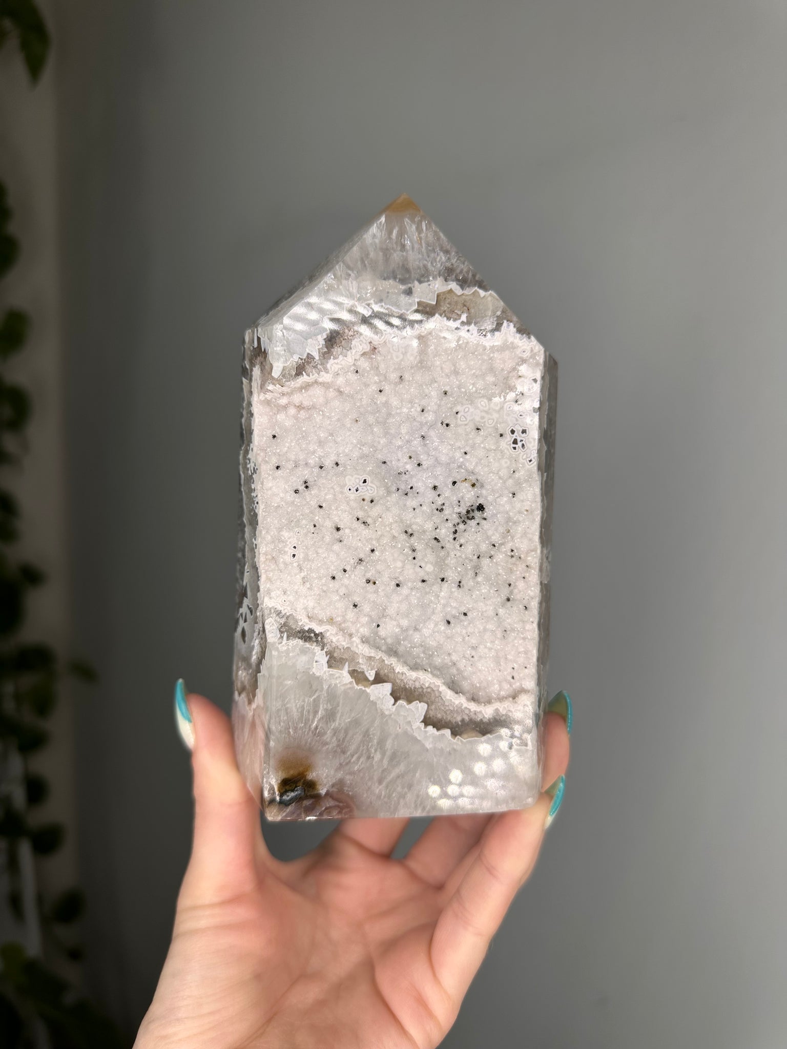 Druzy Agate Tower