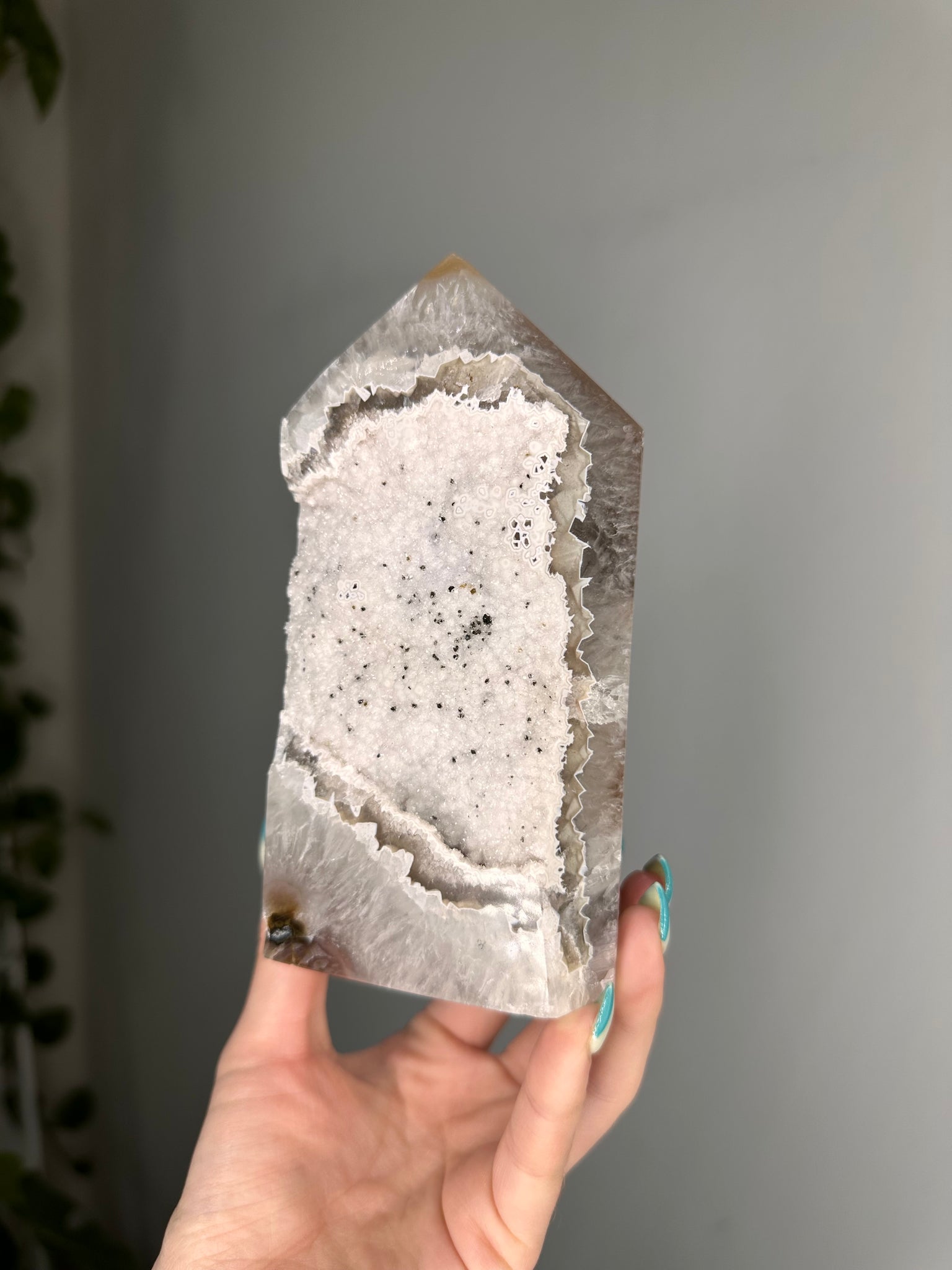 Druzy Agate Tower