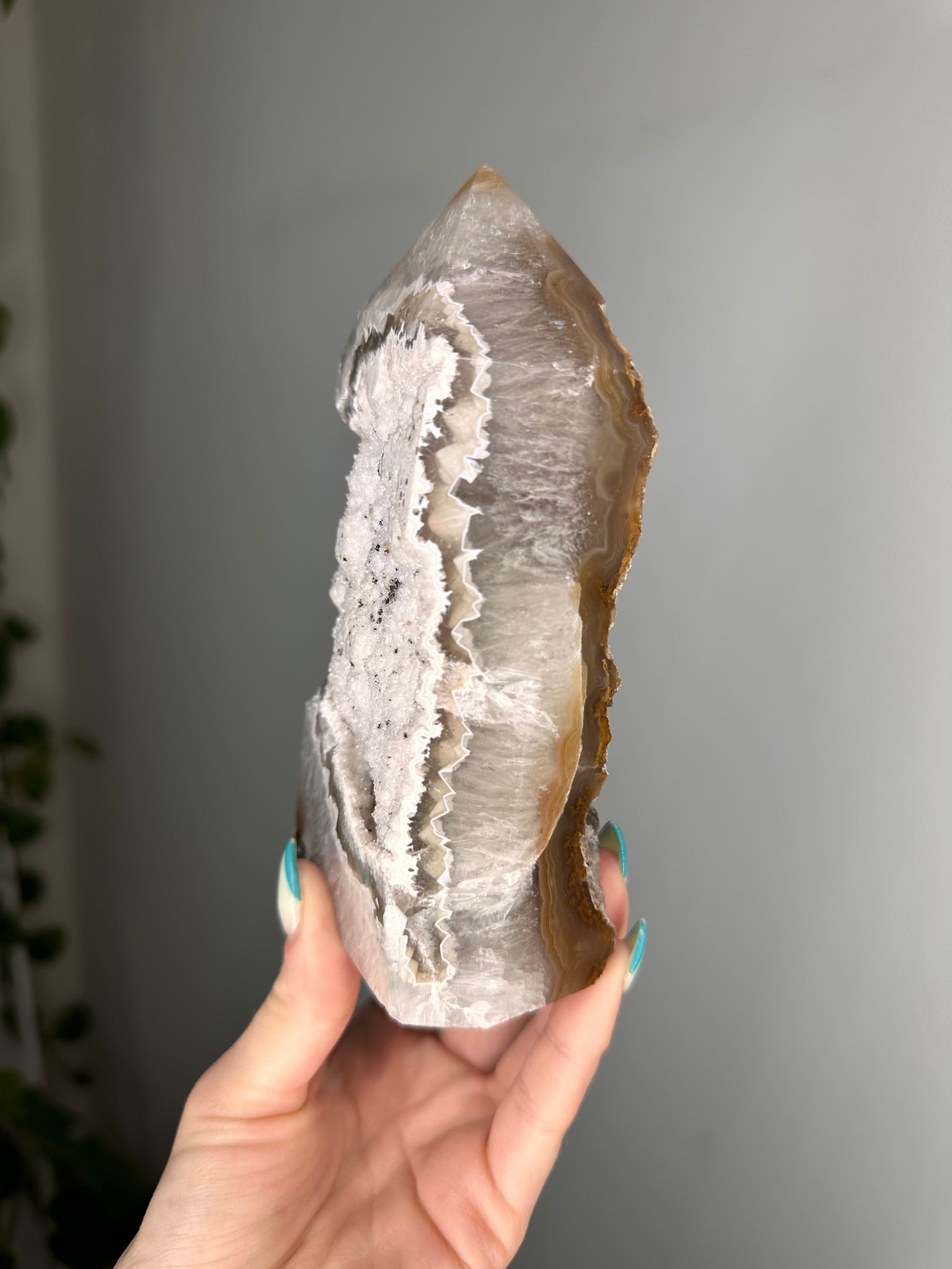 Druzy Agate Tower