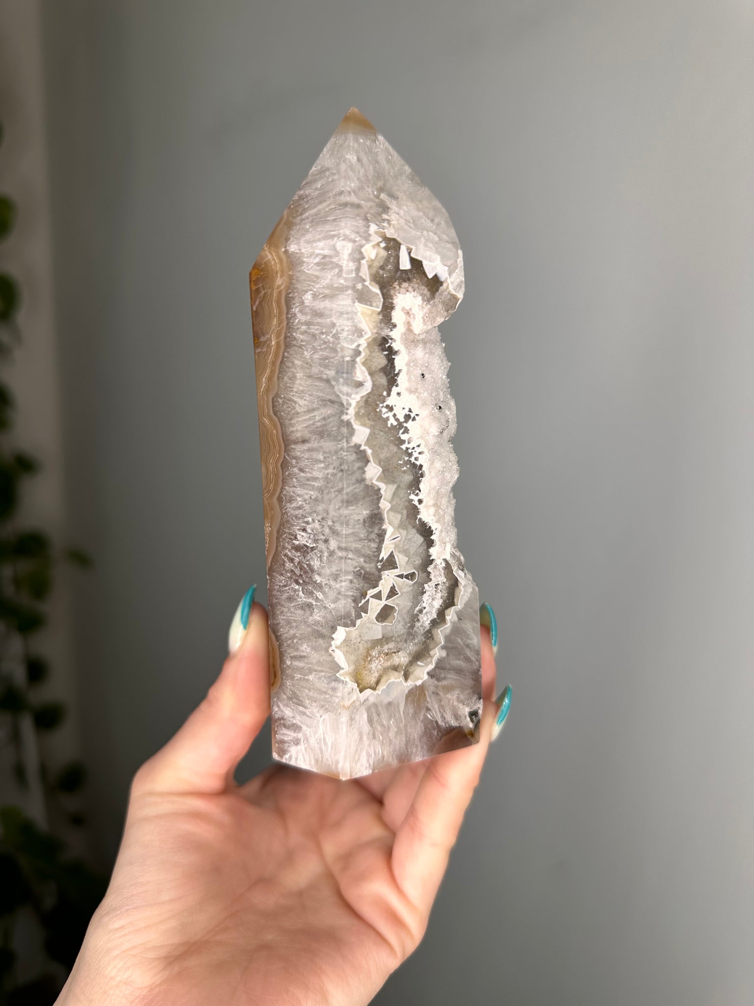 Druzy Agate Tower