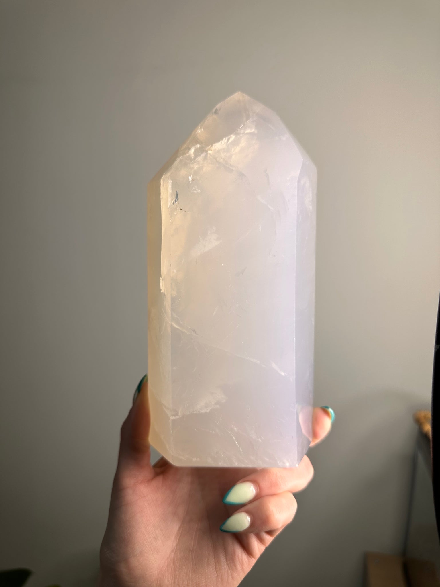 Blue Rose Quartz Tower