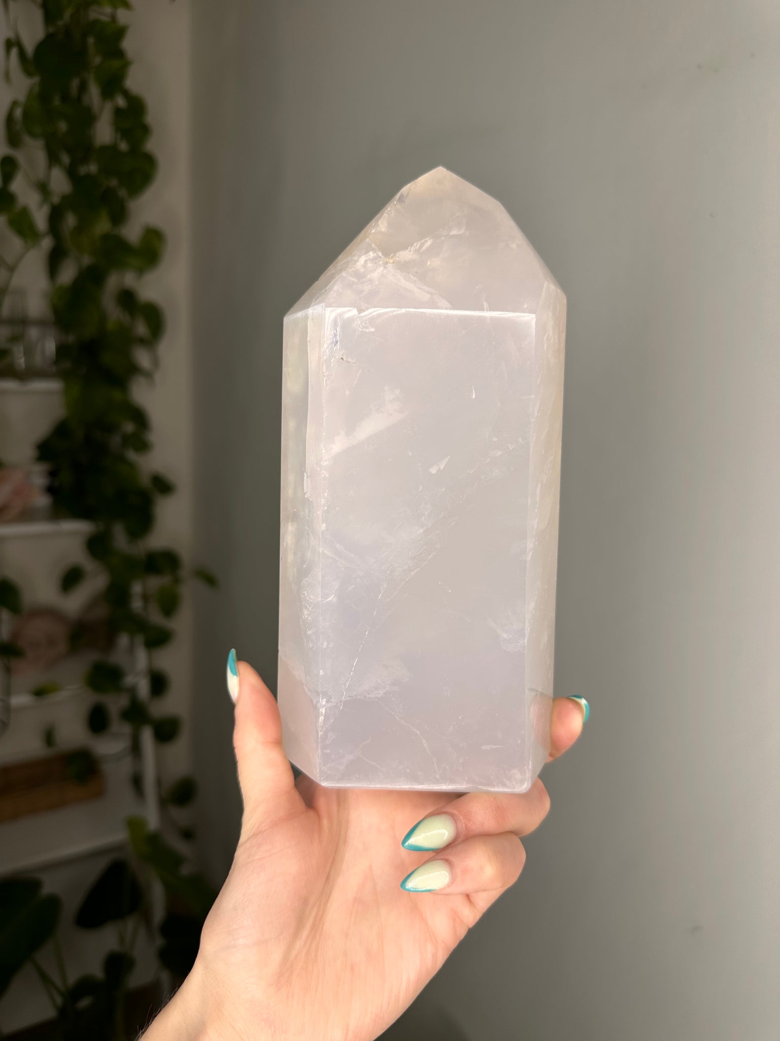 Blue Rose Quartz Tower