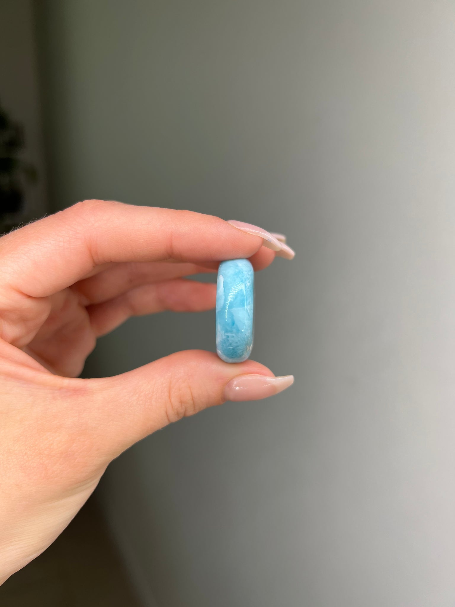 Round Larimar Palmstone
