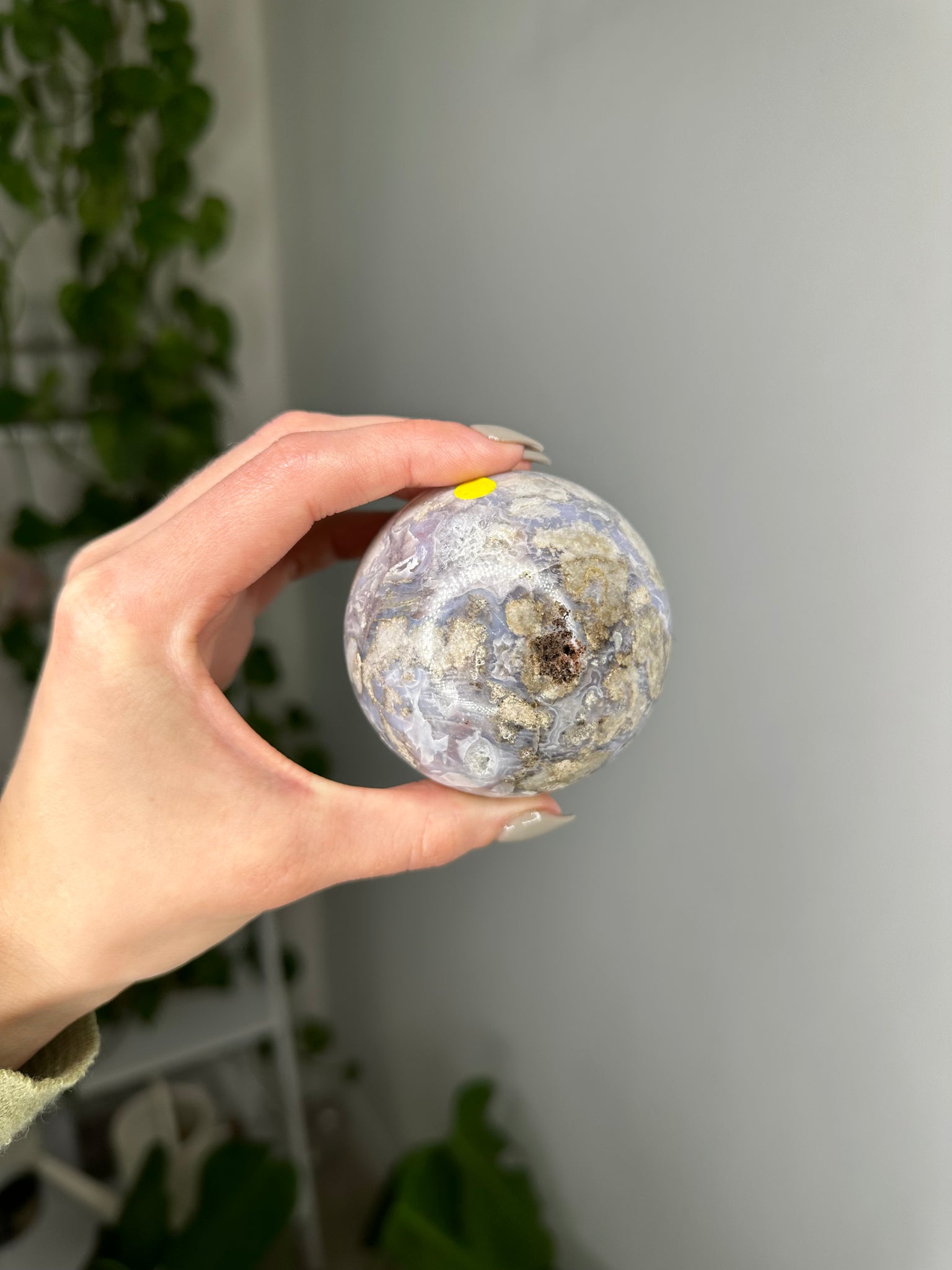 Blue Flower Agate Sphere