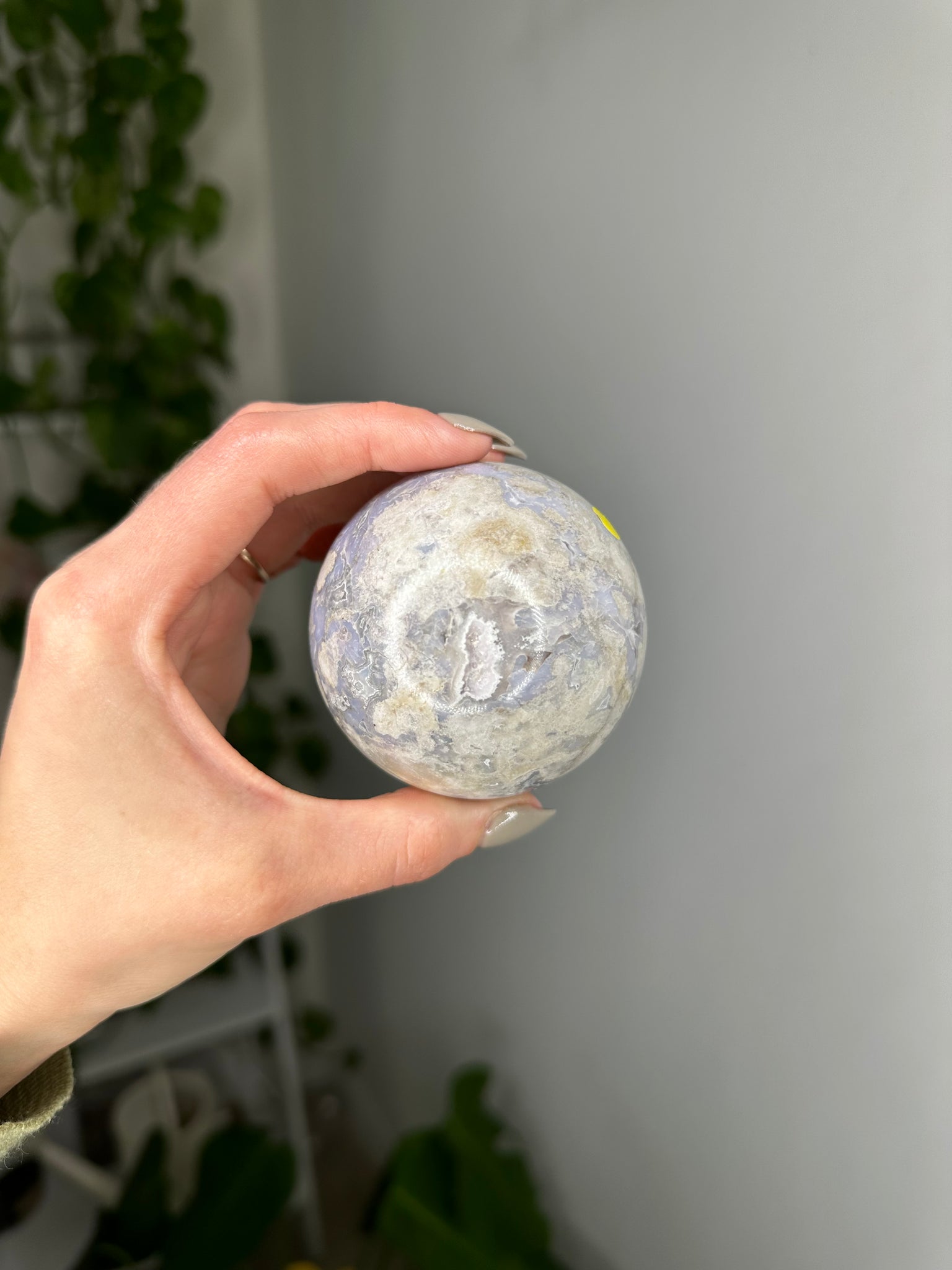 Blue Flower Agate Sphere