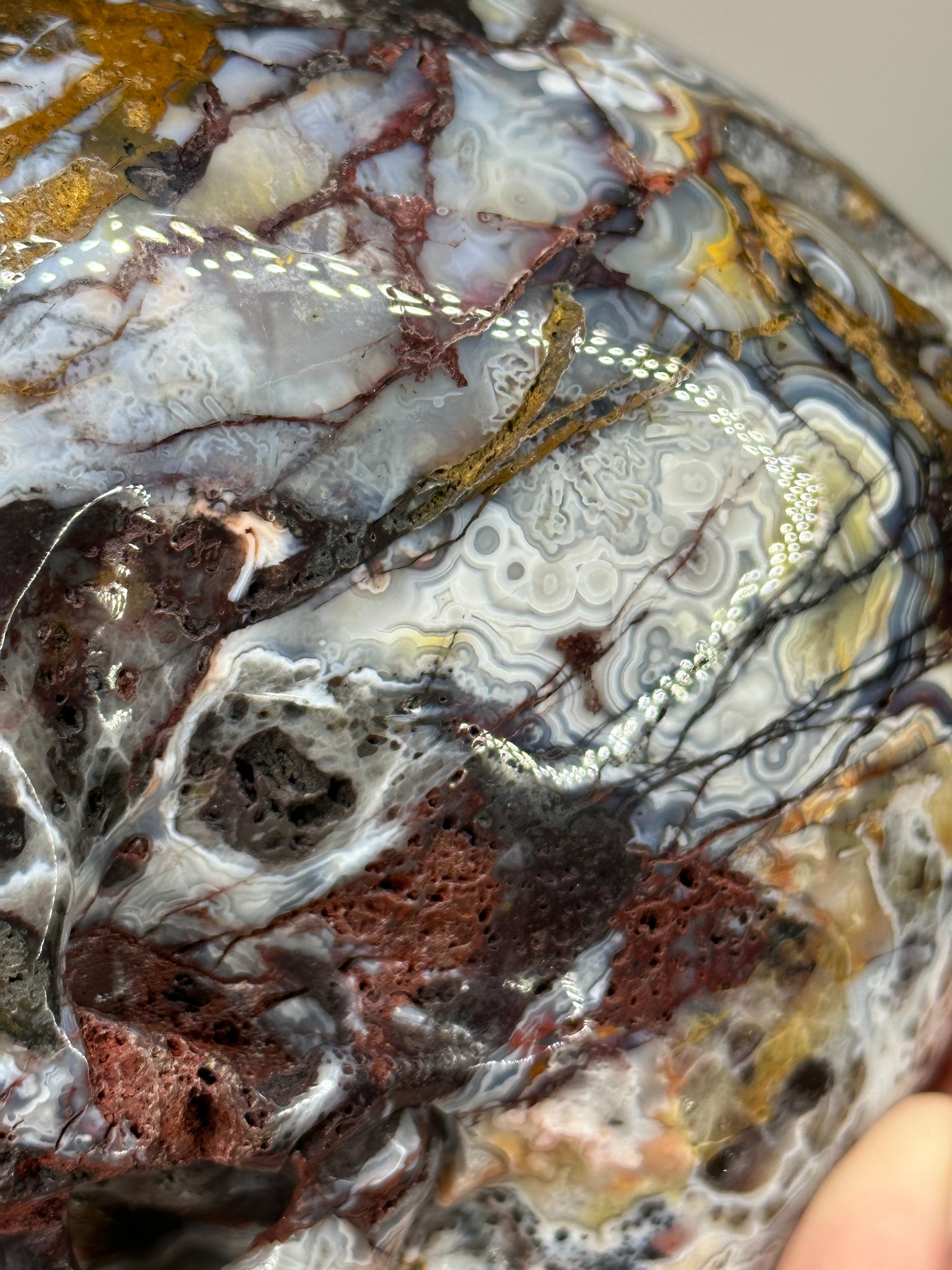 Realistic Crazy Laced Agate Skull