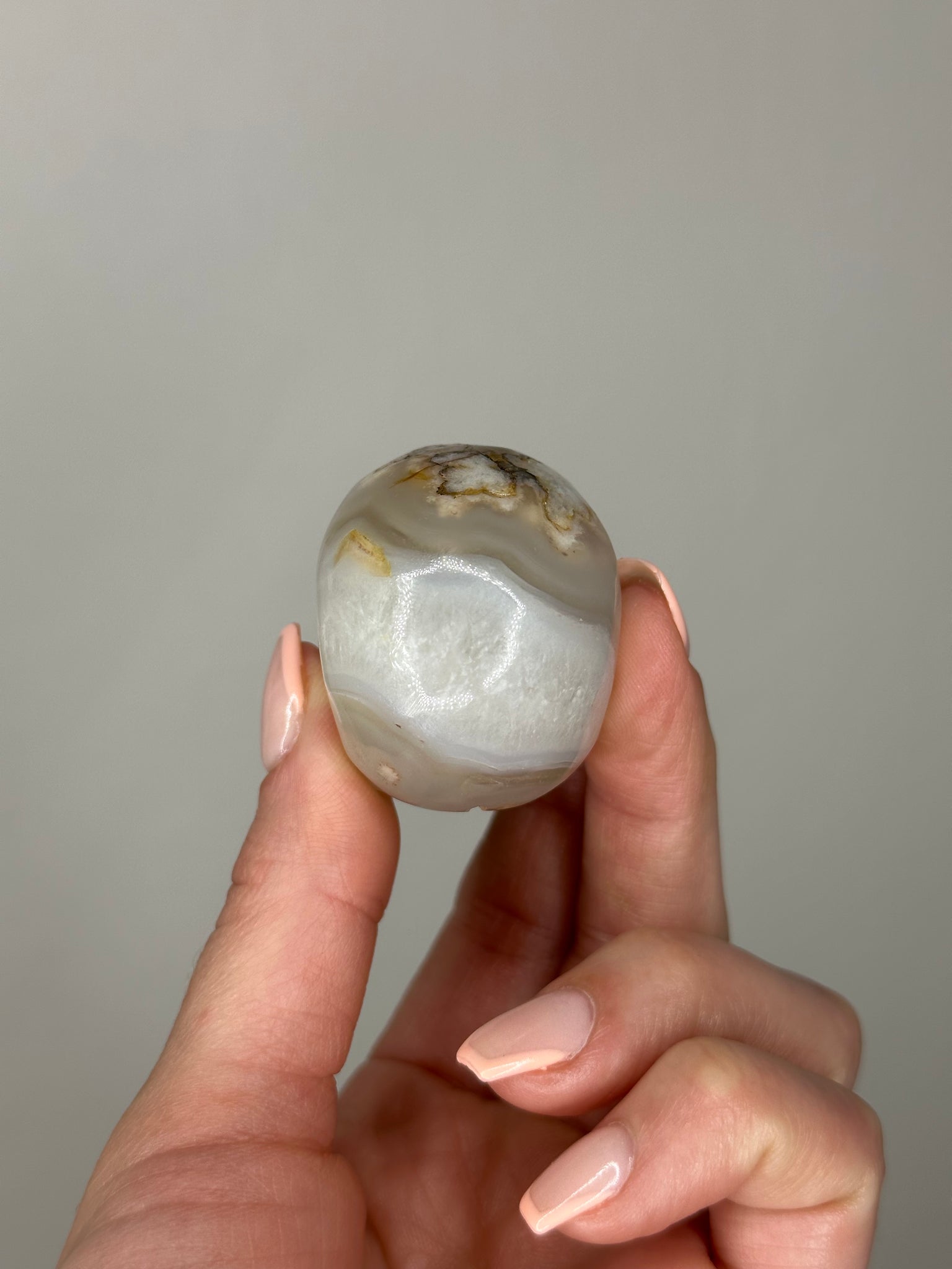 Realistic Flower Agate Skull