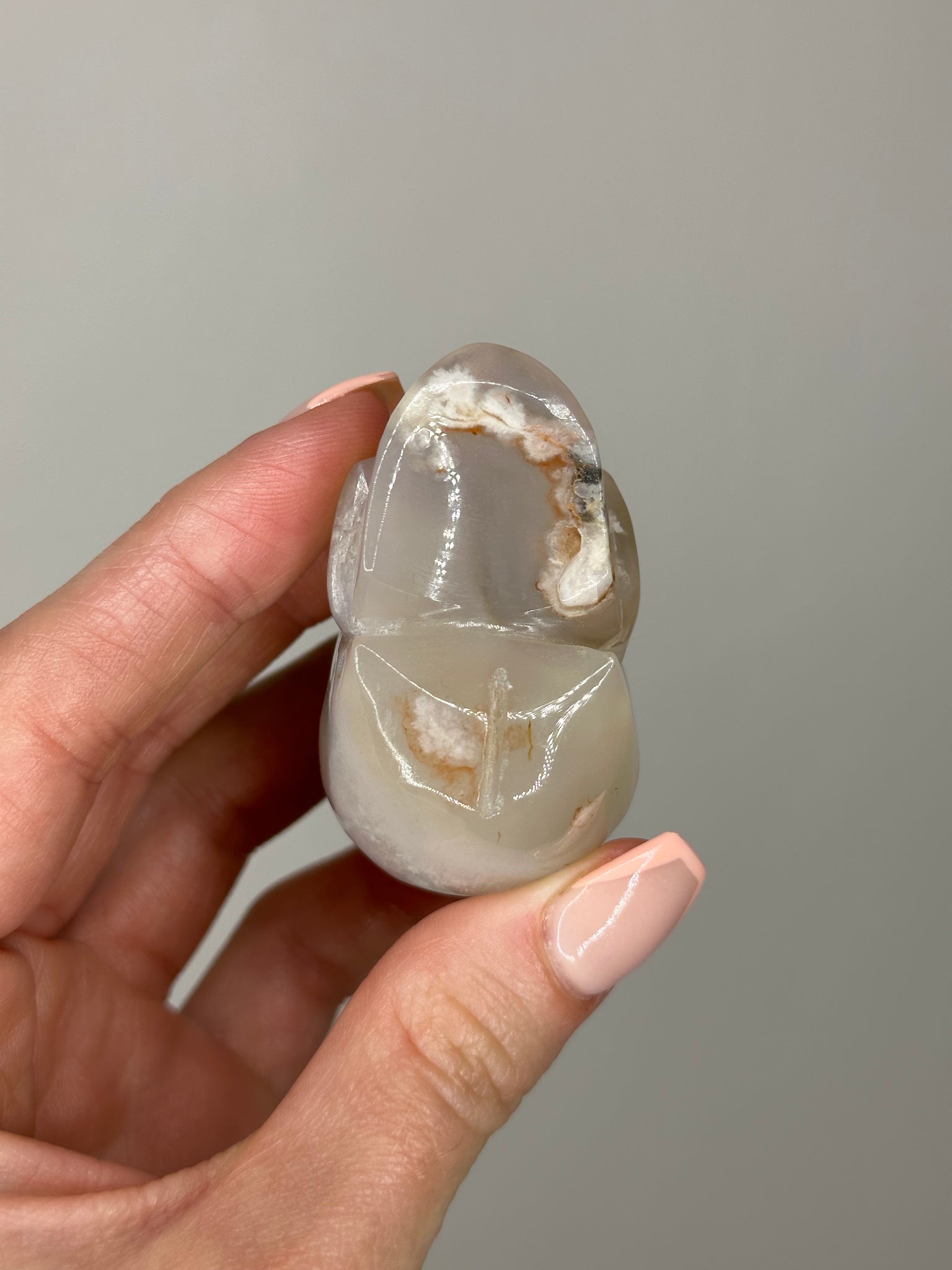 Realistic Flower Agate Skull
