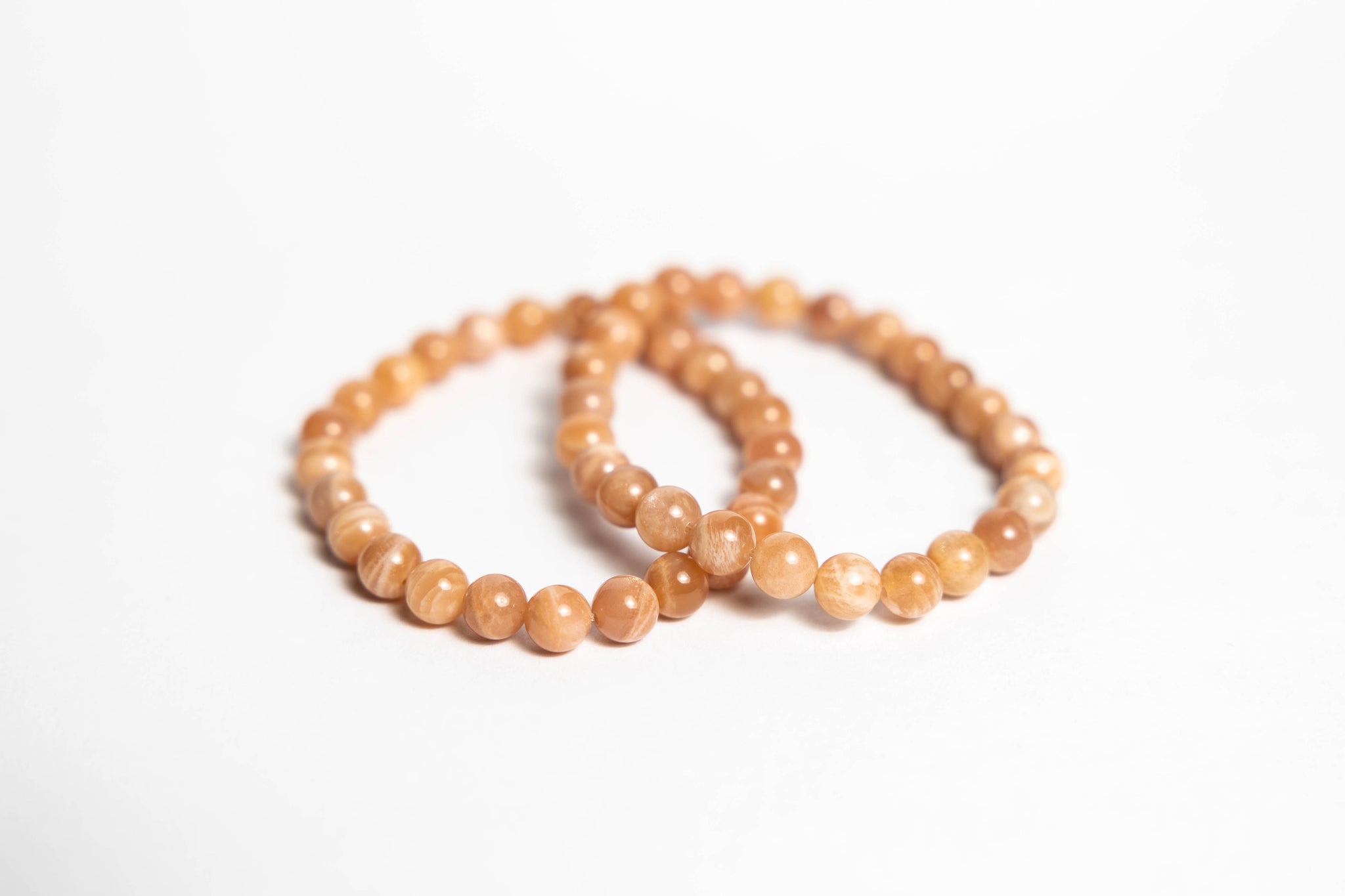 Peach Moonstone Bracelet -  - 8mm - AAA