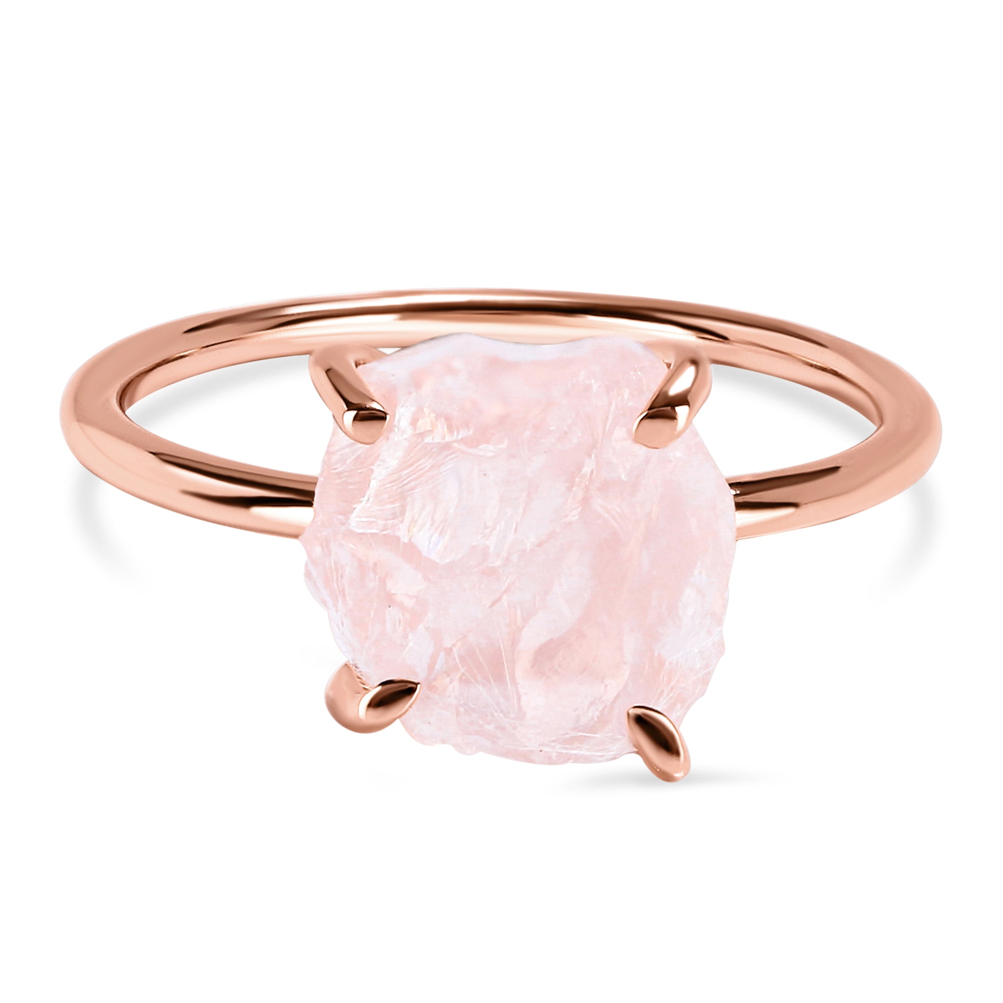 Rose Quartz Rose Gold Vermeil Ring