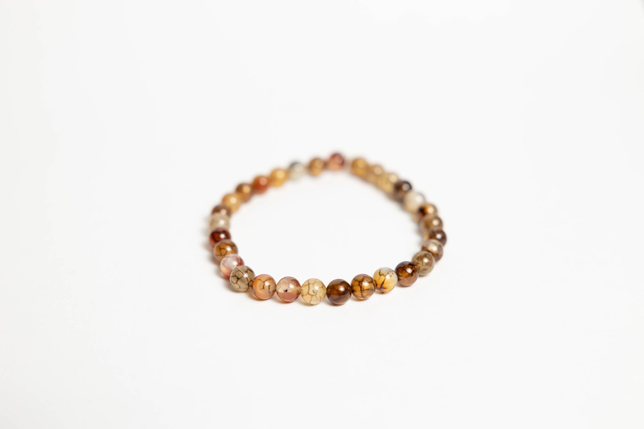 Snake Skin Agate Bracelet - 6mm