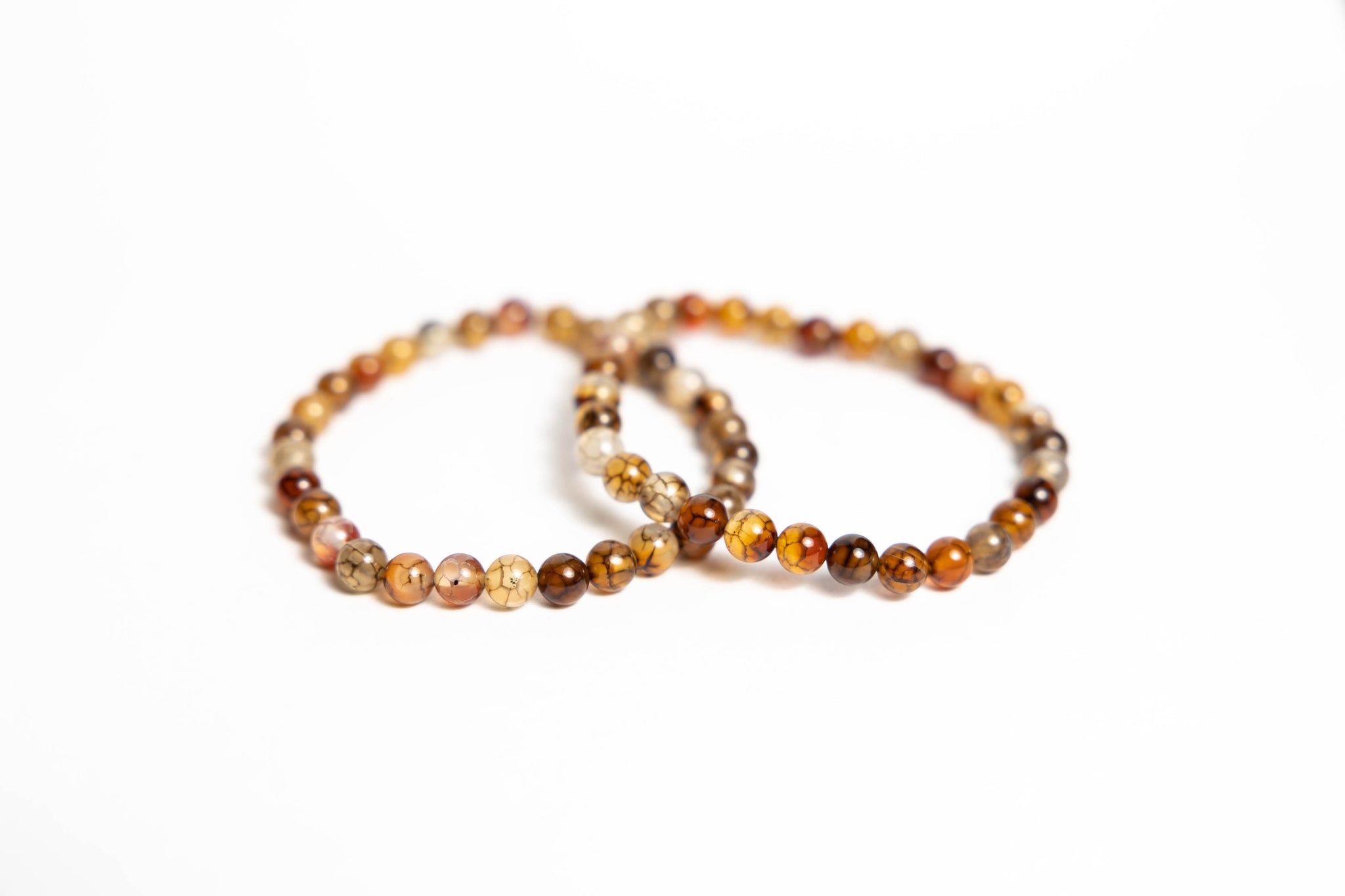 Snake Skin Agate Bracelet - 6mm